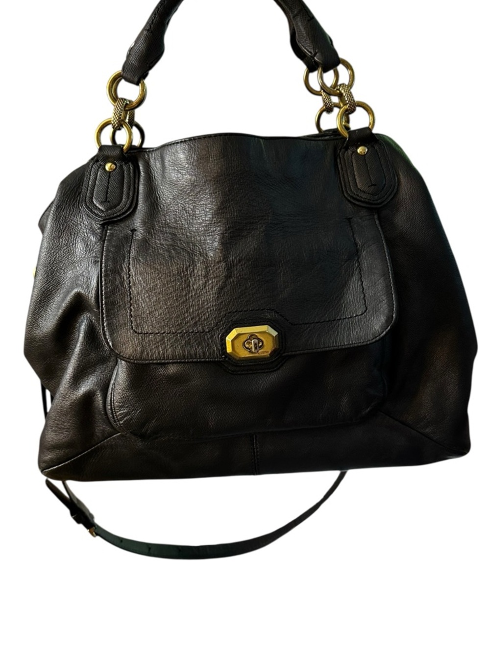 COACH, Navy blue, authentic leather handbag, o/s